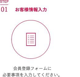 STEP01 お客様情報入力