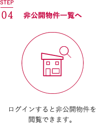 STEP04 非公開物件一覧へ
